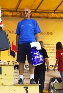 Altobelli durante la premiazione ad Amatrice (foto di Lucia Perilli)
