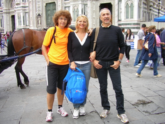 Un bellissimo trio a Firenze: Pat, Loretta e Rinaldo (foto di Loretta Demofonti)