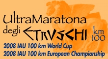 Locandina della Ultramaratona degli Etruschi 100 Km.
