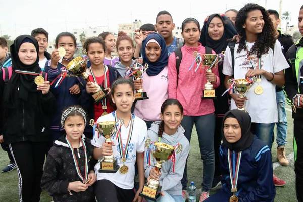 I Ragazzi di Gerico premiati ad una manifetsazione sportiva tenutasi in Palestina