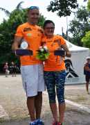 Danilo Osimani e Paola Patta premiati con il Trofeo Bruno Scifoni alla Maratonina di Villa Adriana come primi tiburtini al traguardo