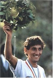 Orlando Pizzolato, vincitore della Maratona di New York, 1984