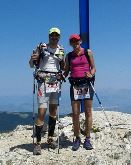 Tamara Arias e Tony Marino sulla vetta del Monte Viglio