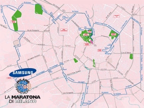 Mappa della Maratona della Citt di Milano