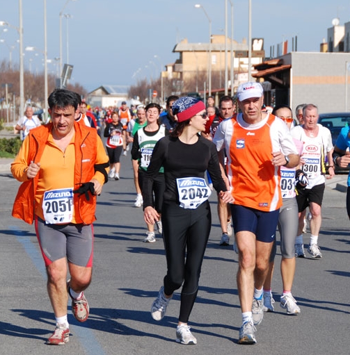 Enrico Cipollone, Maria Teresa e Fulvio Di Benedetto - Half Marathon Fiumicino 2008