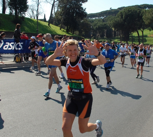 Aleksandra nella Maratona di Roma del 2009