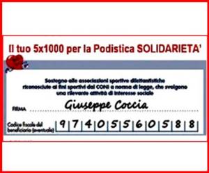 Destiniamo il nostro 5 per 1000 alla Podistica Solidarietà 