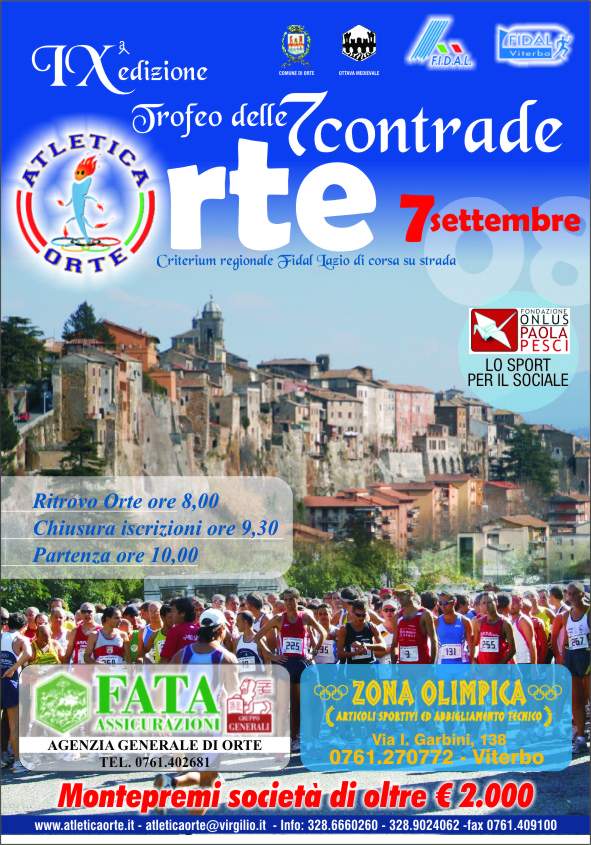 Locandina del Trofeo delle 7 Contrade di Orte