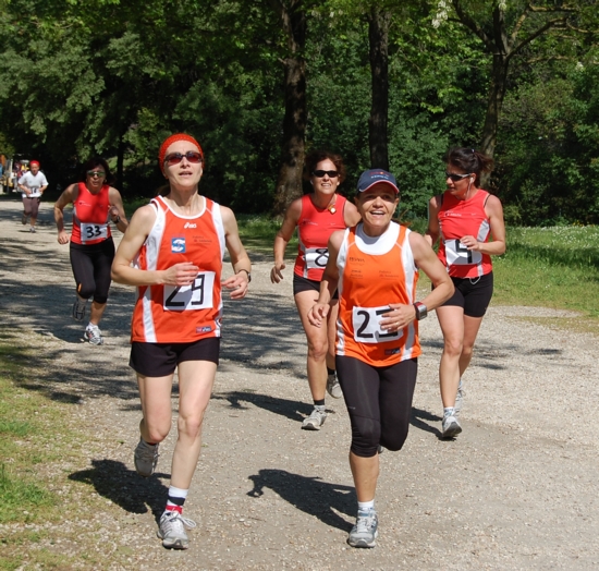 Le nostre bellissime atlete all'arrivo