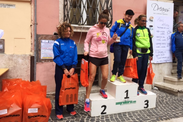 Arianna alla premiazione della Maratonina del Cuore