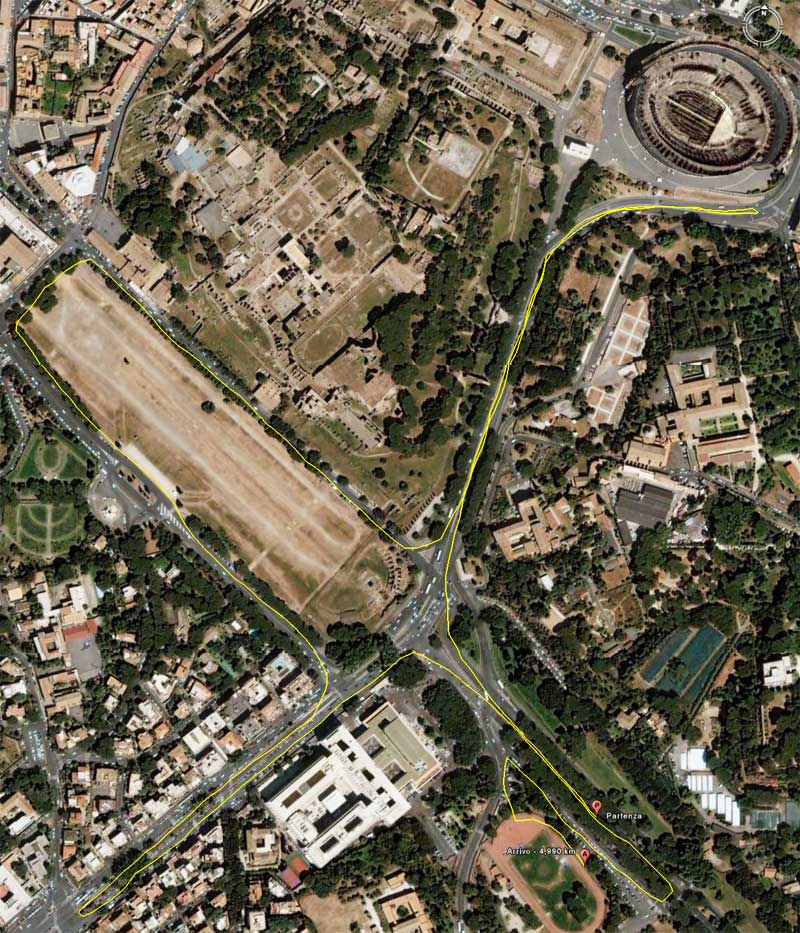 Run for Food 2007, piantina satellitare