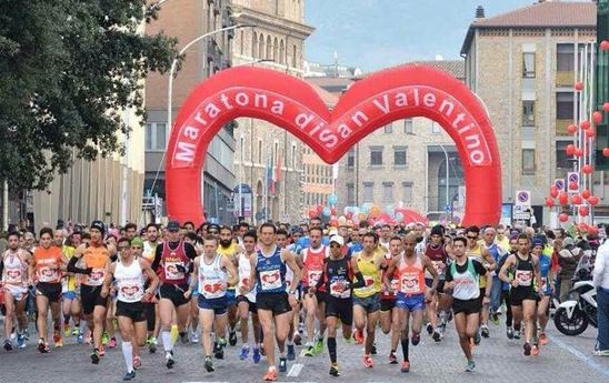 La partenza della Maratona di San Valentino