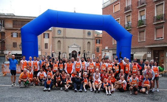 Il gruppo orange a Tivoli (foto di Patrizia De Castro)