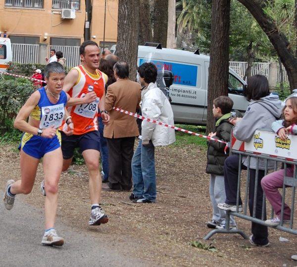 Dario Gabrielli e Fabio Bortoloni (foto piccola) inseparabili amici anche nella Corri Roma (foto di Giuseppe Coccia)