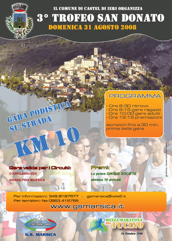 Locandina del Trofeo San Donato di Castel di Ieri.