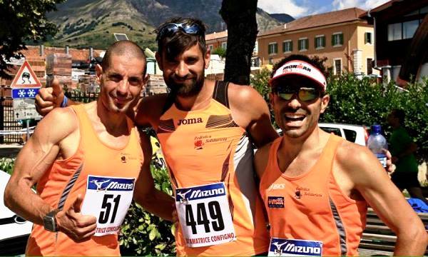 Alessandro con Ioan e Gianluca durante una delle innumerevoli gare dell'estate