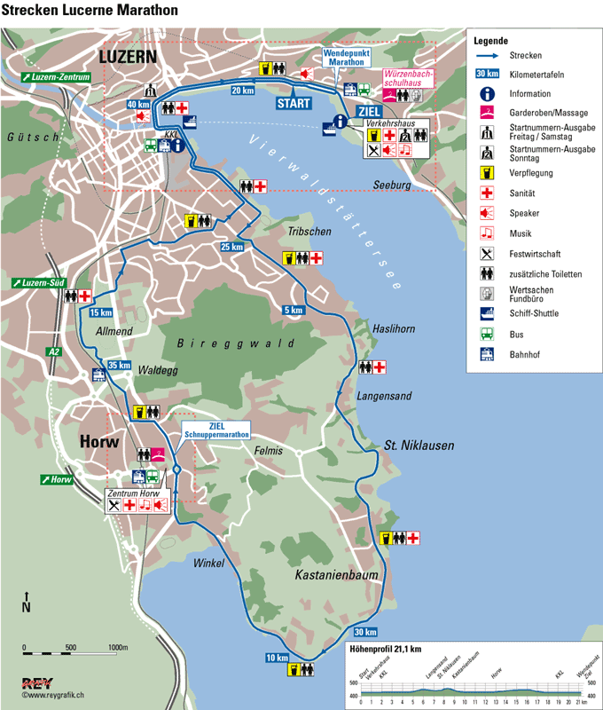 Percorso della Maratona della Citt di Lucerna