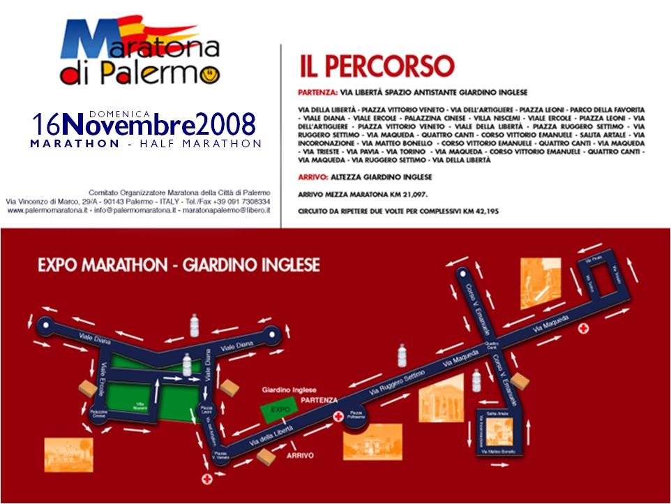 Mappa della Maratona della Citt di Palermo