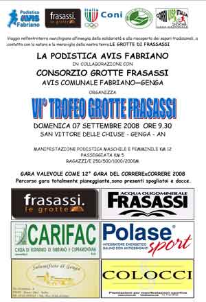Locandina del Trofeo Grotte di Frasassi