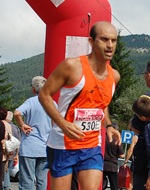 Pierluigi Panariello all'arrivo della Speata. (foto di Giuseppe Coccia)