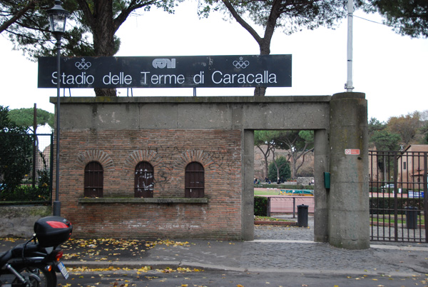 Lo Stadio Terme di Carcalla:ritrovo degli allenamenti (foto di Patrizia De Castro)