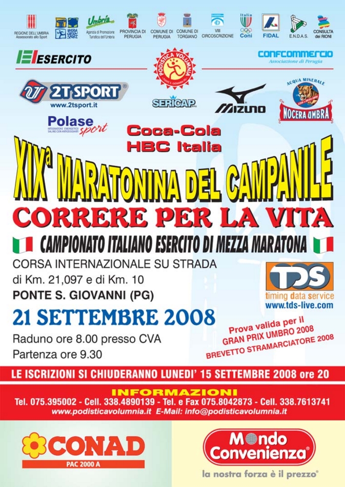 Locandina della Maratonina del Campanile