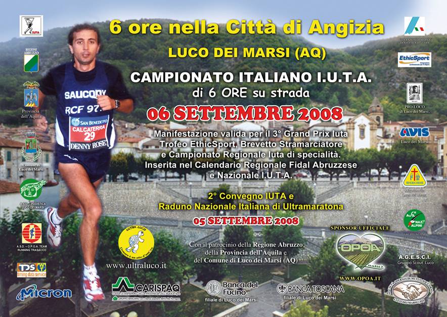 Locandina dell'Ultra Maratona 6 ore 'Citt di Angizia'